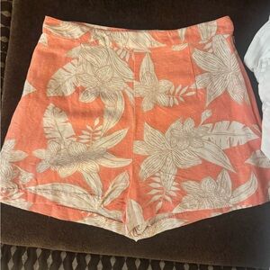 Amuse society Coral Floral High Waist Shorts